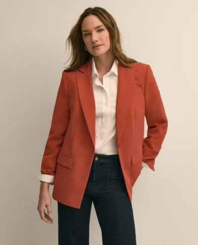 Brooks Brothers Crepe Relaxed-fit Jacket In Red