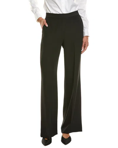 Brooks Brothers Crepe Wide Leg Pant In Black