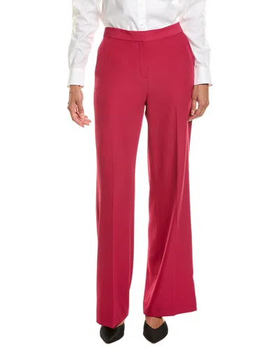 Brooks Brothers Crepe Wide Leg Pant In Pink