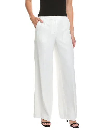Brooks Brothers Crepe Wide Leg Pant In White