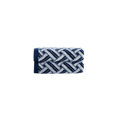 Brooks Brothers Criss Cross Stripe 2 Pcs Hand Towels In Navy