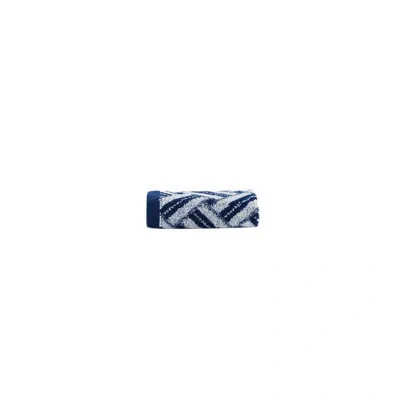 Brooks Brothers Criss Cross Stripe Wash Towel In Navy