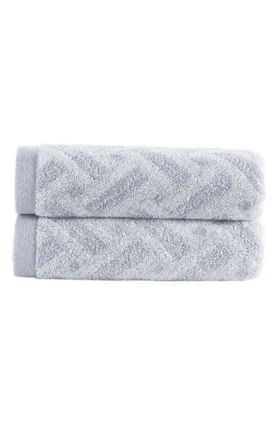 Brooks Brothers Crisscross Stripe 2-pack Turkish Cotton Bath Sheets In Gray