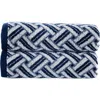 Brooks Brothers Crisscross Stripe 2-pack Turkish Cotton Bath Towels In Navy
