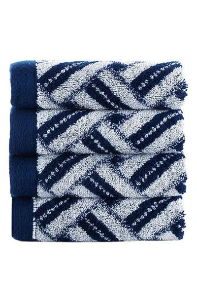 Brooks Brothers Crisscross Stripe 4-pack Turkish Cotton Hand Towels In Animal Print