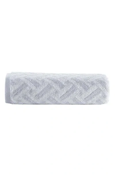 Brooks Brothers Crisscross Stripe Turkish Cotton Bath Towel In Silver
