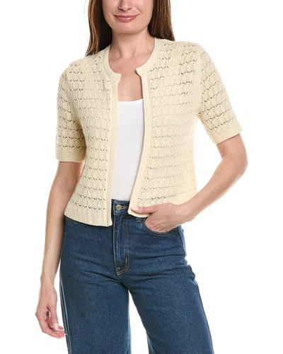 Brooks Brothers Crochet Cardigan In Neutral