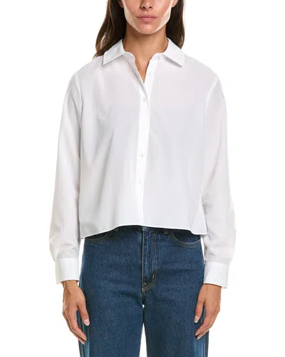 Brooks Brothers Cropped Back Pleat Top In Animal Print