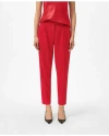 Brooks Brothers Cropped Fine Twill Crepe Pants In Bright Red
