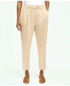 Brooks Brothers Cropped Fine Twill Crepe Pants | Khaki | Size 2