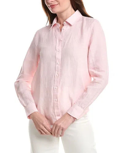 Brooks Brothers Cross Dye Linen Classic Shirt In Pink