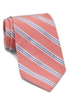 Brooks Brothers Diagonal Stripe Silk Blend Tie In Pink