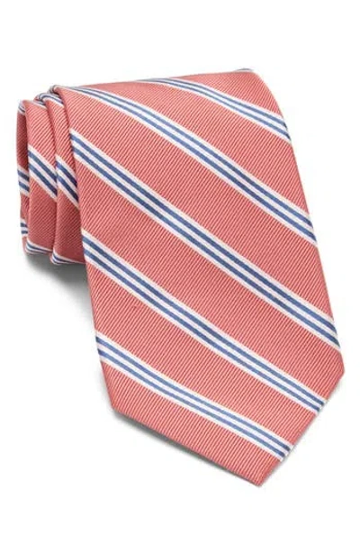 Brooks Brothers Diagonal Stripe Silk Blend Tie In Pink