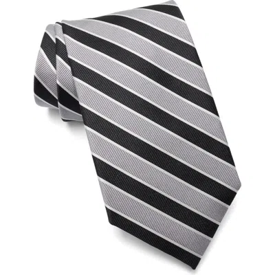 Brooks Brothers Diagonal Stripe Tie In Gray