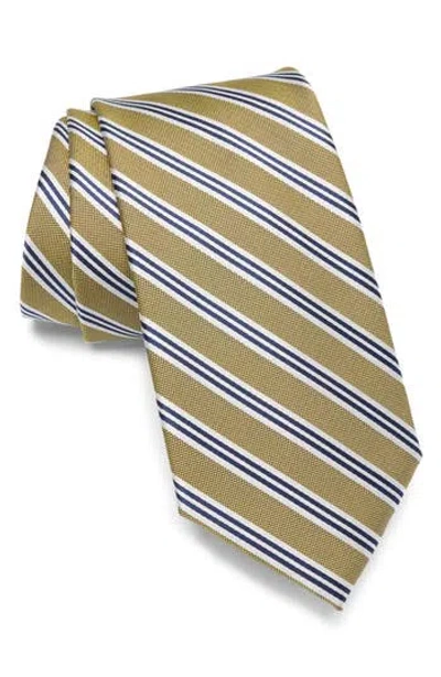 Brooks Brothers Diagonal Stripe Tie In Yellow