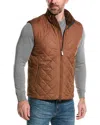 Brooks Brothers Paddock Diamond Quilted Vest In Brown