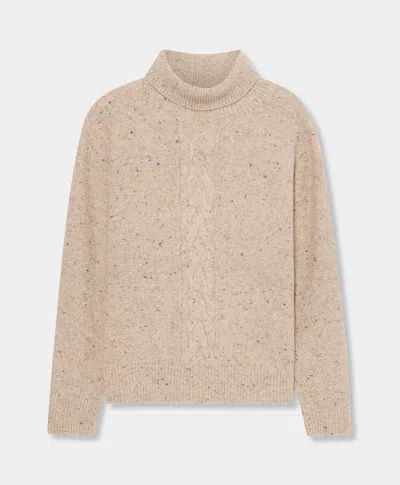 Brooks Brothers Donegal Wool Blend Turtleneck In Brown