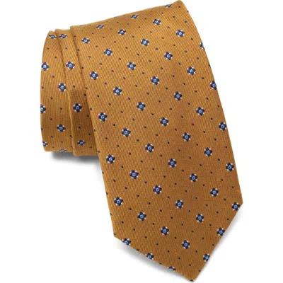 Brooks Brothers Dot Flower Neat Tie In Yellow