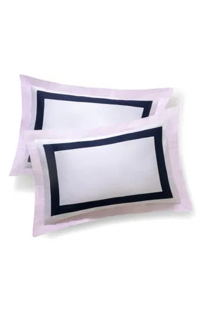 Brooks Brothers Double Border Turkish Cotton Sham Set In Pink