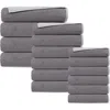 Brooks Brothers Double Face 16-piece Turkish Cotton Towels Set In White Silver