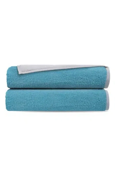 Brooks Brothers Double Face 2-piece Turkish Cotton Bath Towels In Blue