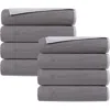 Brooks Brothers Double Face 8-piece Turkish Cotton Hand Towels In Grey/white