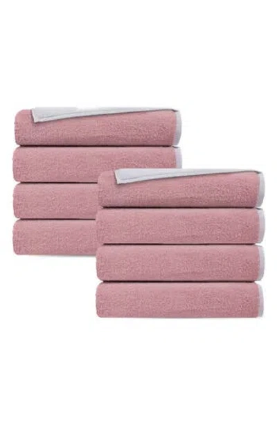 BROOKS BROTHERS BROOKS BROTHERS DOUBLE FACE 8-PIECE TURKISH COTTON WASHCLOTHS