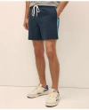 Brooks Brothers Double Faced Cotton Blend Pique Shorts In Navy