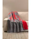 Brooks Brothers Double Faced Lamb Logo Luxury Cotton Throw