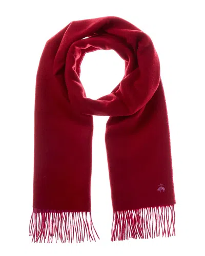 Brooks Brothers Double-face Reversible Wool & Cashmere-blend Scarf In Red