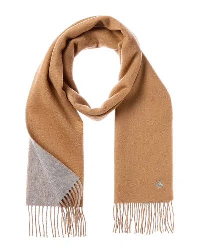 Brooks Brothers Double-face Wool & Cashmere-blend Scarf In Brown