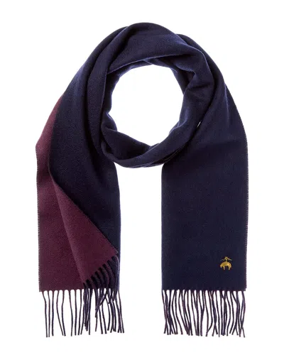 Brooks Brothers Double-face Wool & Cashmere-blend Scarf In Multi