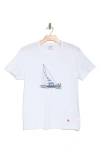 BROOKS BROTHERS DOVE COTTON GRAPHIC T-SHIRT