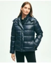 Brooks Brothers Down Hooded Puffer Coat In Navy