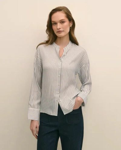 Brooks Brothers Drapey Thin Stripe Shirt In Multi