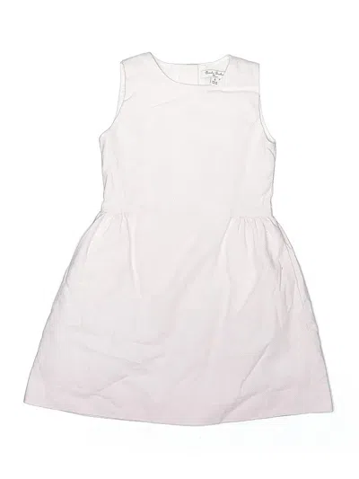 Pre-owned Brooks Brothers Kids' Dress In White