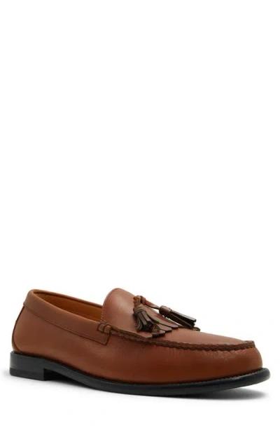 Brooks Brothers Leather Tassel Loafers In Brown