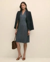 Brooks Brothers Effortless Knit Dress In Link Print In Blue