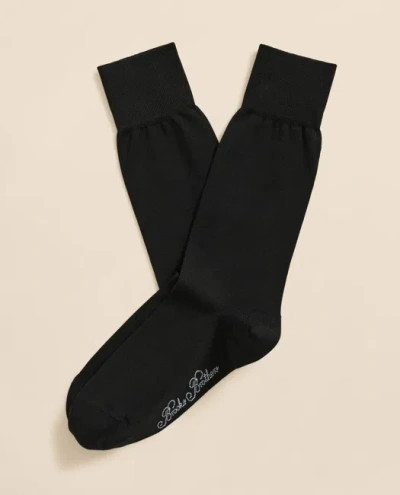 Brooks Brothers Egyptian-cotton-blend Socks In Black