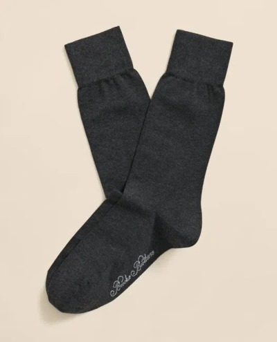 Brooks Brothers Egyptian-cotton-blend Socks In Gray