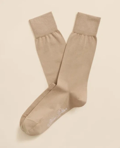 Brooks Brothers Egyptian-cotton-blend Socks In Nude