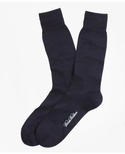 Brooks Brothers Egyptian Cotton Jersey Knit Crew Socks In Navy