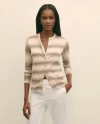Brooks Brothers Egyptian Cotton Space-dyed Cardigan Sweater In Neutral