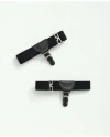 Brooks Brothers Elastic Sock Garters In Black