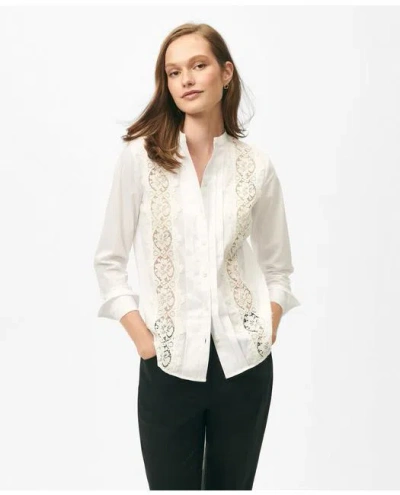 Brooks Brothers Embroidered Long-sleeve Shirt In White