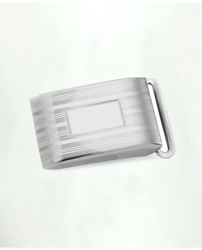 Brooks Brothers Engravable Sterling Silver Rhodium Plated Buckle