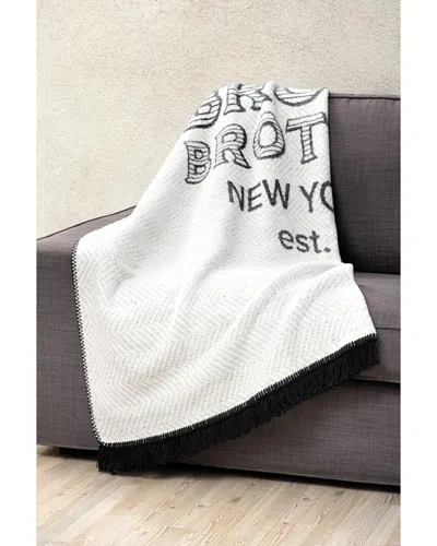 Brooks Brothers Est. Luxury Cotton Throw In White