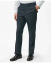 Brooks Brothers Explorer Collection Classic Fit Wool Checked Suit Pants In Navy