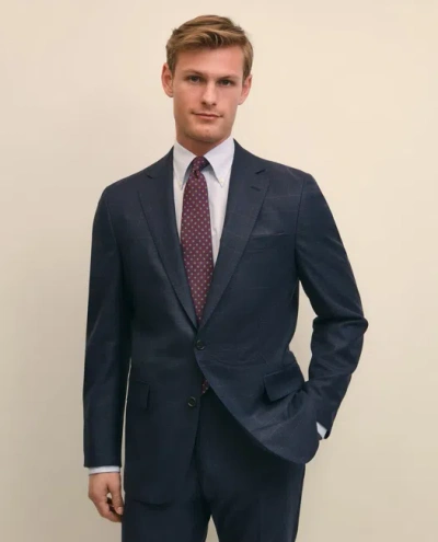 Brooks Brothers Explorer Collection Classic Fit Wool Overcheck Suit Jacket In Blue