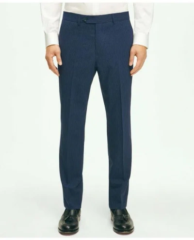 Brooks Brothers Explorer Collection Classic Fit Wool Pinstripe Suit Pants In Navy